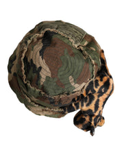 Dolce & Gabbana Multicolor Leopard Embellish Wide Brim Bucket Hat Dolce & Gabbana