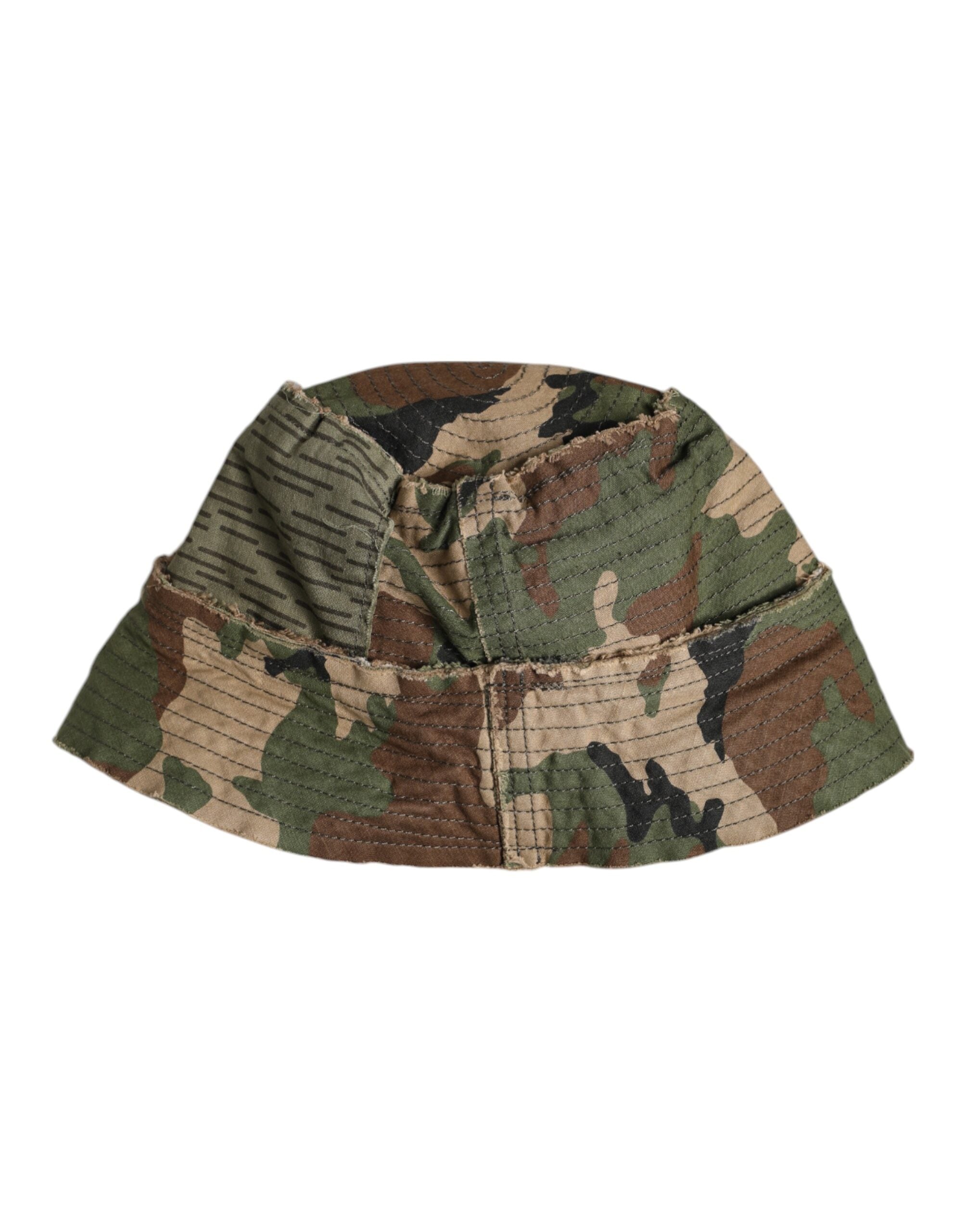 Dolce & Gabbana Multicolor Leopard Embellish Wide Brim Bucket Hat Dolce & Gabbana