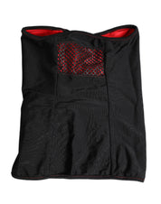 Dolce & Gabbana Black Nylon Knitted Neck Warmer Balaclava Scarf