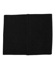 Black White Logo Print Knitted Neck Warmer Scarf
