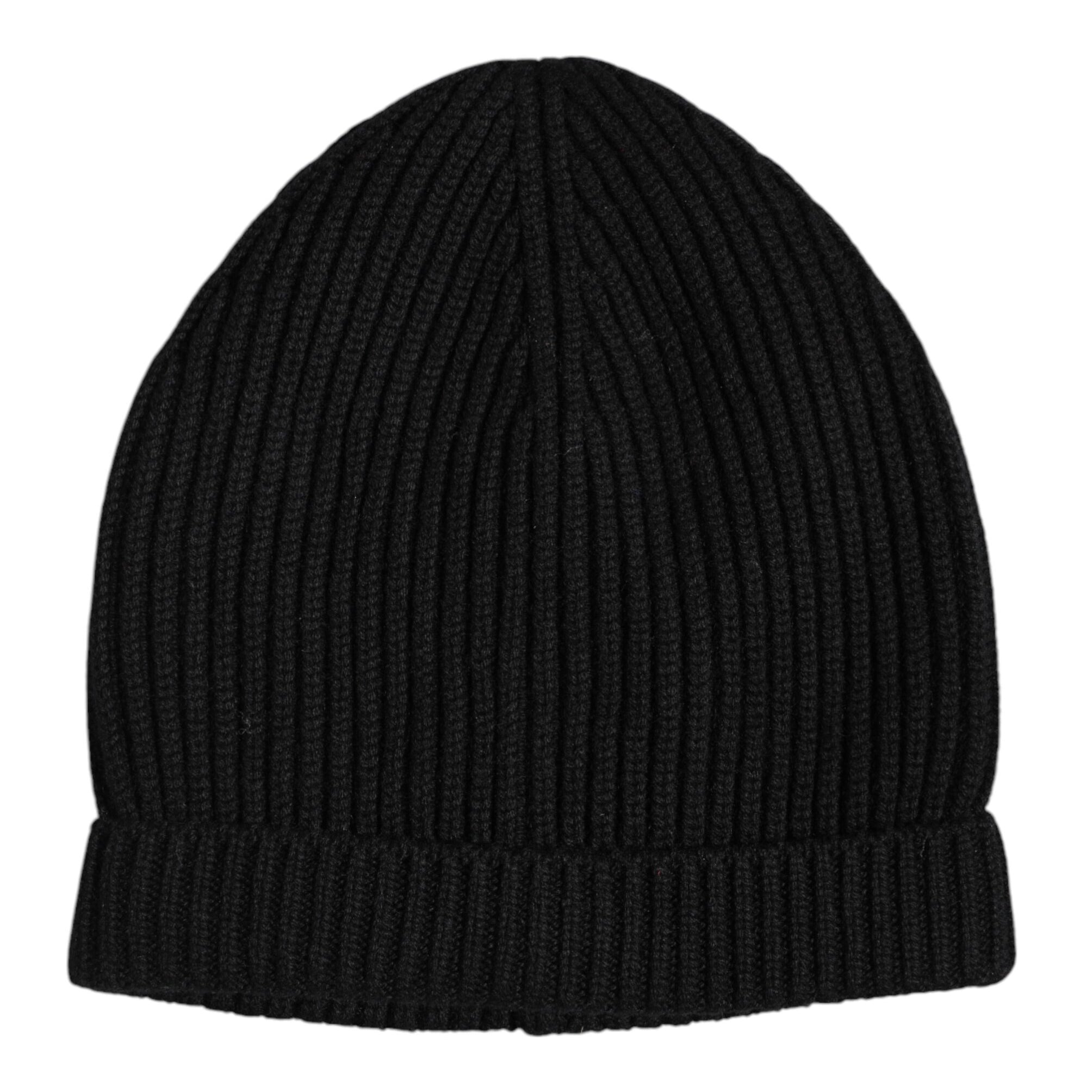 Dolce & Gabbana Black Cashmere Knitted Winter Beanie Hat Dolce & Gabbana
