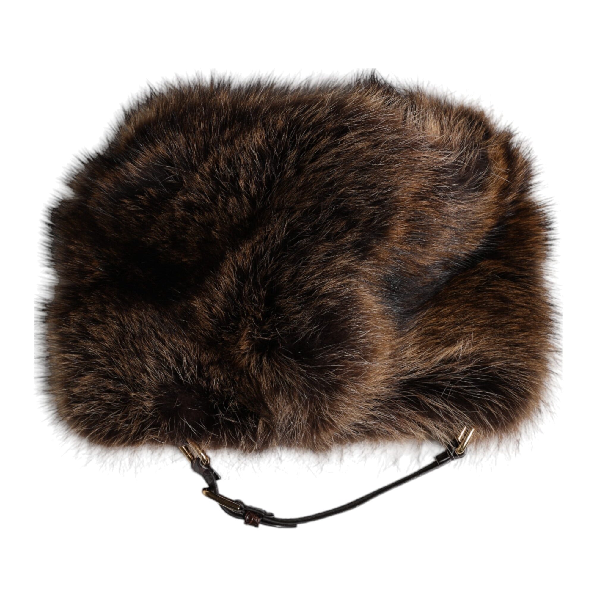 Dolce & Gabbana Brown Fur Women Bucket Hat Dolce & Gabbana