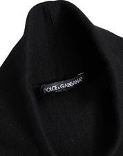 Black Cashmere Knitted Neck Warmer Foulard Scarf