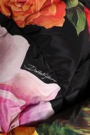 Black Floral Print Whole Head Wrap Hat