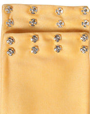 Yellow Nylon Stretch Women Neck Warmer Scarf