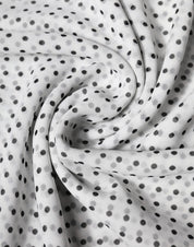 Dolce & Gabbana White Polka Dots Polyester Wrap Shawl Scarf Dolce & Gabbana