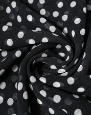 Black Polka Dots Polyester Wrap Shawl Scarf