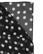 Dolce & Gabbana Black Polka Dots Polyester Wrap Shawl Scarf Dolce & Gabbana
