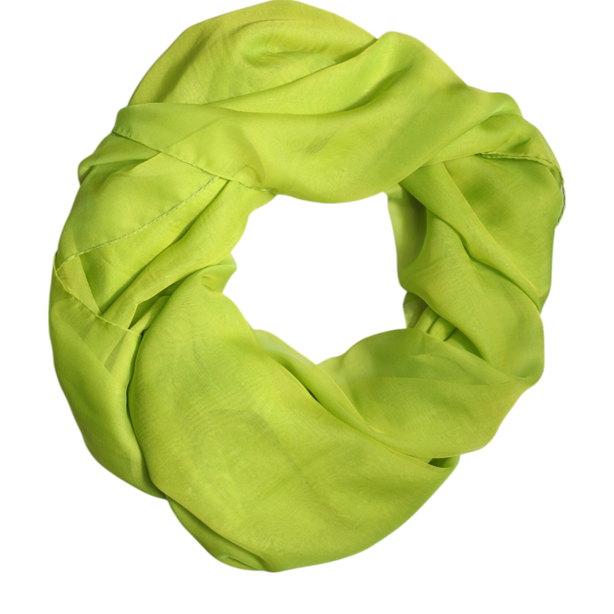 Dolce & Gabbana Green Silk Rectangle Wrap Shawl Neck Warmer Scarf Dolce & Gabbana