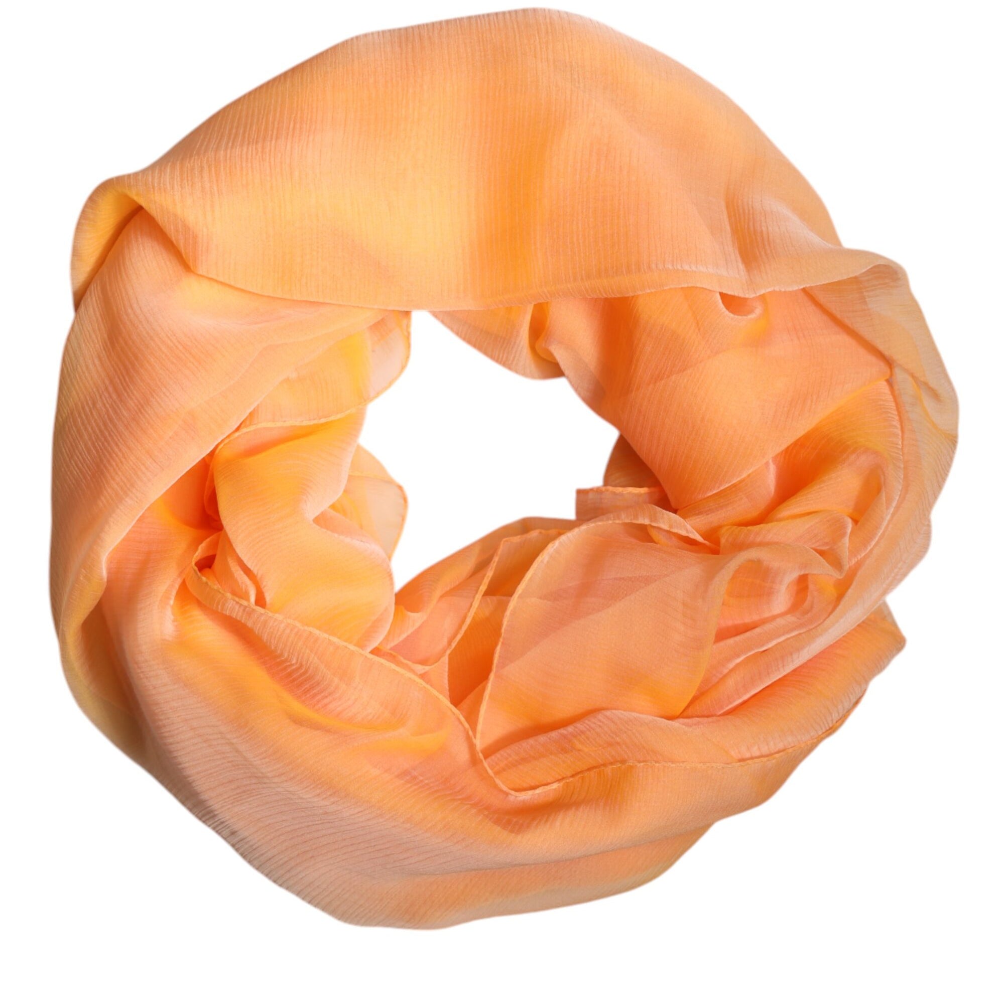 Dolce & Gabbana Orange Silk Rectangle Wrap Shawl Scarf Dolce & Gabbana