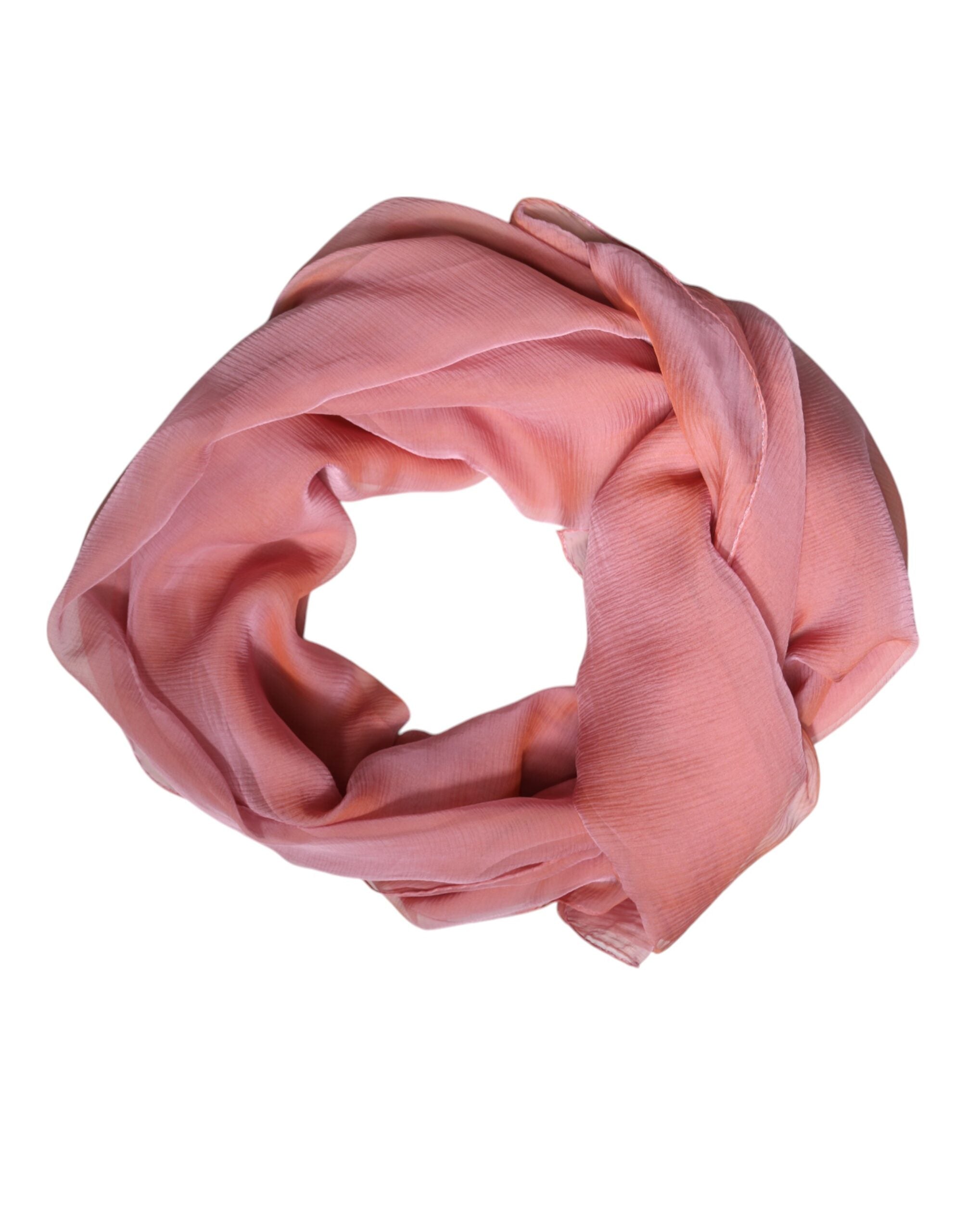 Dolce & Gabbana Pink Silk Rectangle Women Wrap Shawl Scarf Dolce & Gabbana
