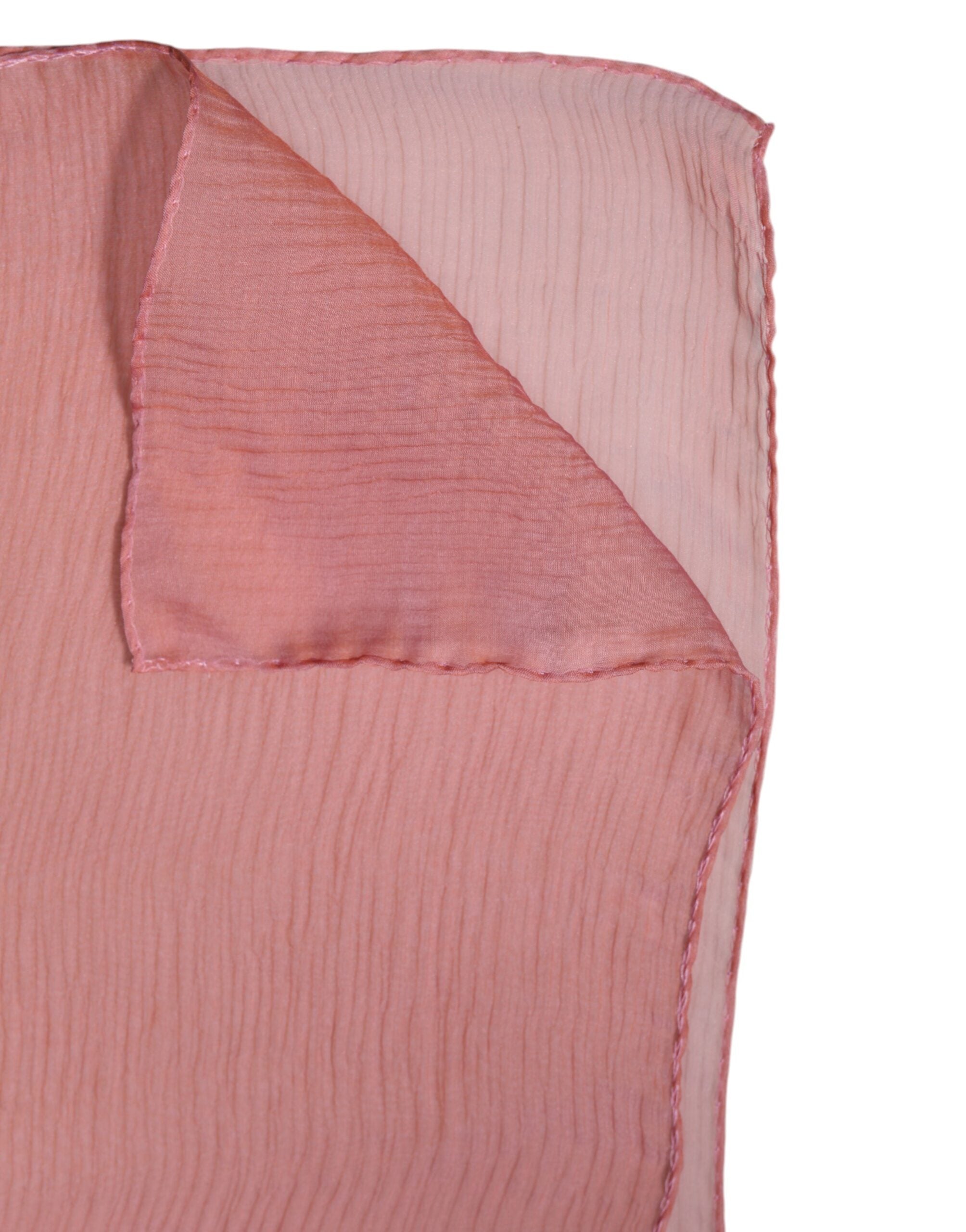 Dolce & Gabbana Pink Silk Rectangle Women Wrap Shawl Scarf Dolce & Gabbana