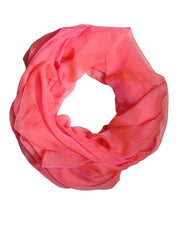 Pink Silk Rectangle Women Wrap Shawl Scarf