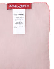 Dolce & Gabbana Pink Silk Rectangle Women Wrap Shawl Scarf Dolce & Gabbana