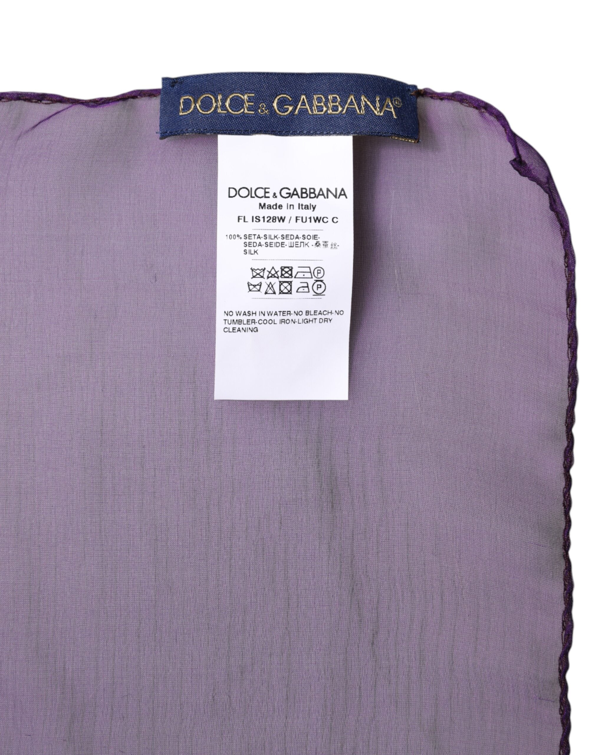 Purple Silk Rectangle Wrap Shawl Scarf