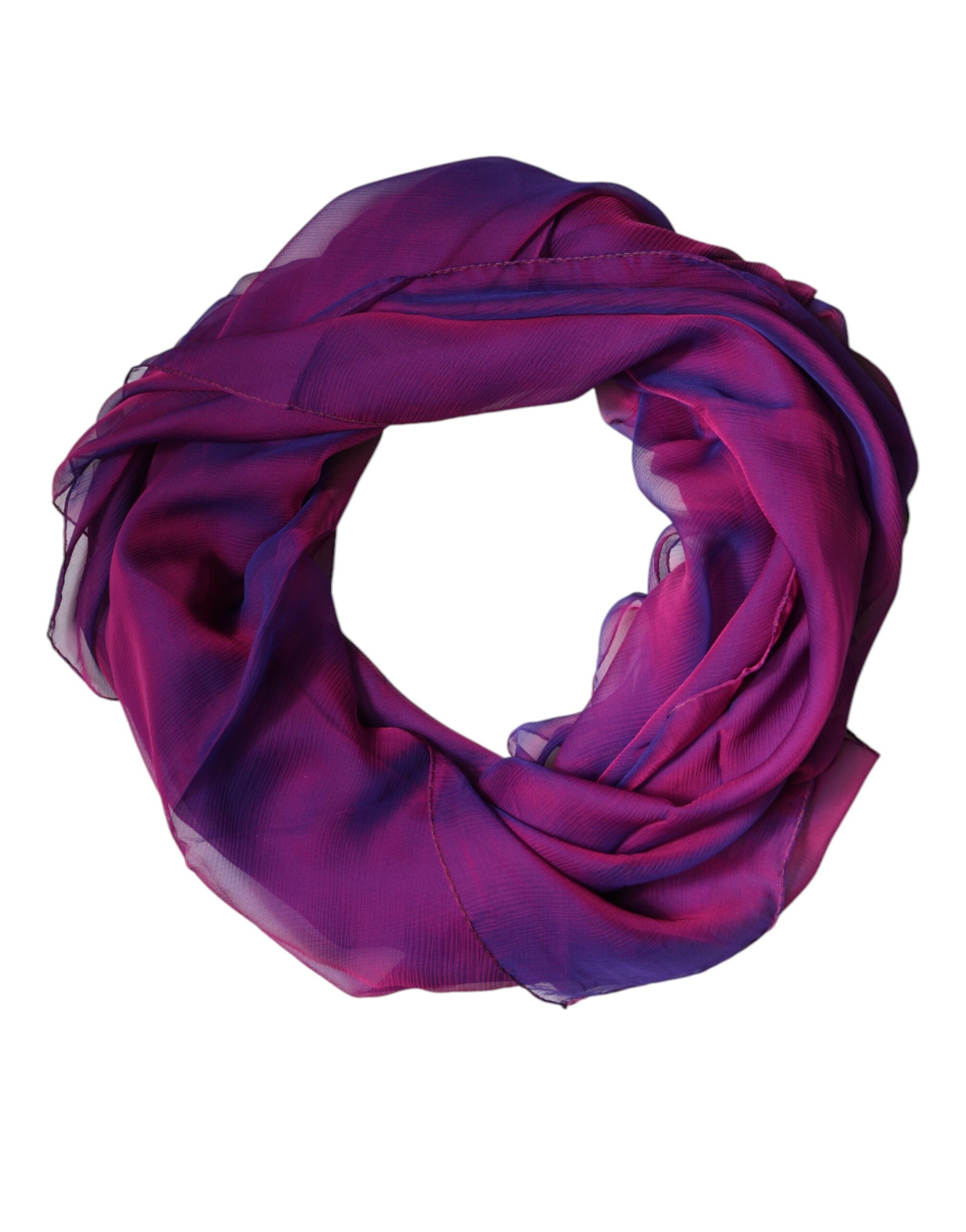 Dolce & Gabbana Purple Silk Rectangle Wrap Shawl Scarf Dolce & Gabbana