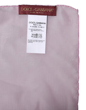 Dolce & Gabbana Pink Silk Rectangle Women Wrap Shawl Scarf Dolce & Gabbana