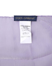Dolce & Gabbana Purple Silk Rectangle Wrap Shawl Scarf Dolce & Gabbana