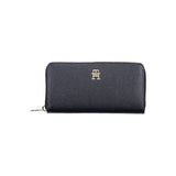 Blue Polyurethane Women Wallet