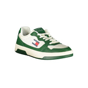 White Polyurethane Men Sneaker