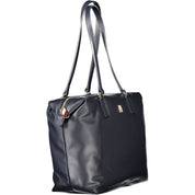 Blue Polyester Women Shoulder Bag