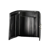Black Polyurethane Women Wallet