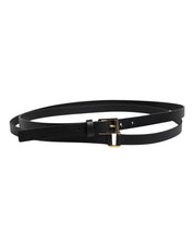 Dolce & Gabbana Black Classic Gold Metal Logo Buckle Belt Dolce & Gabbana
