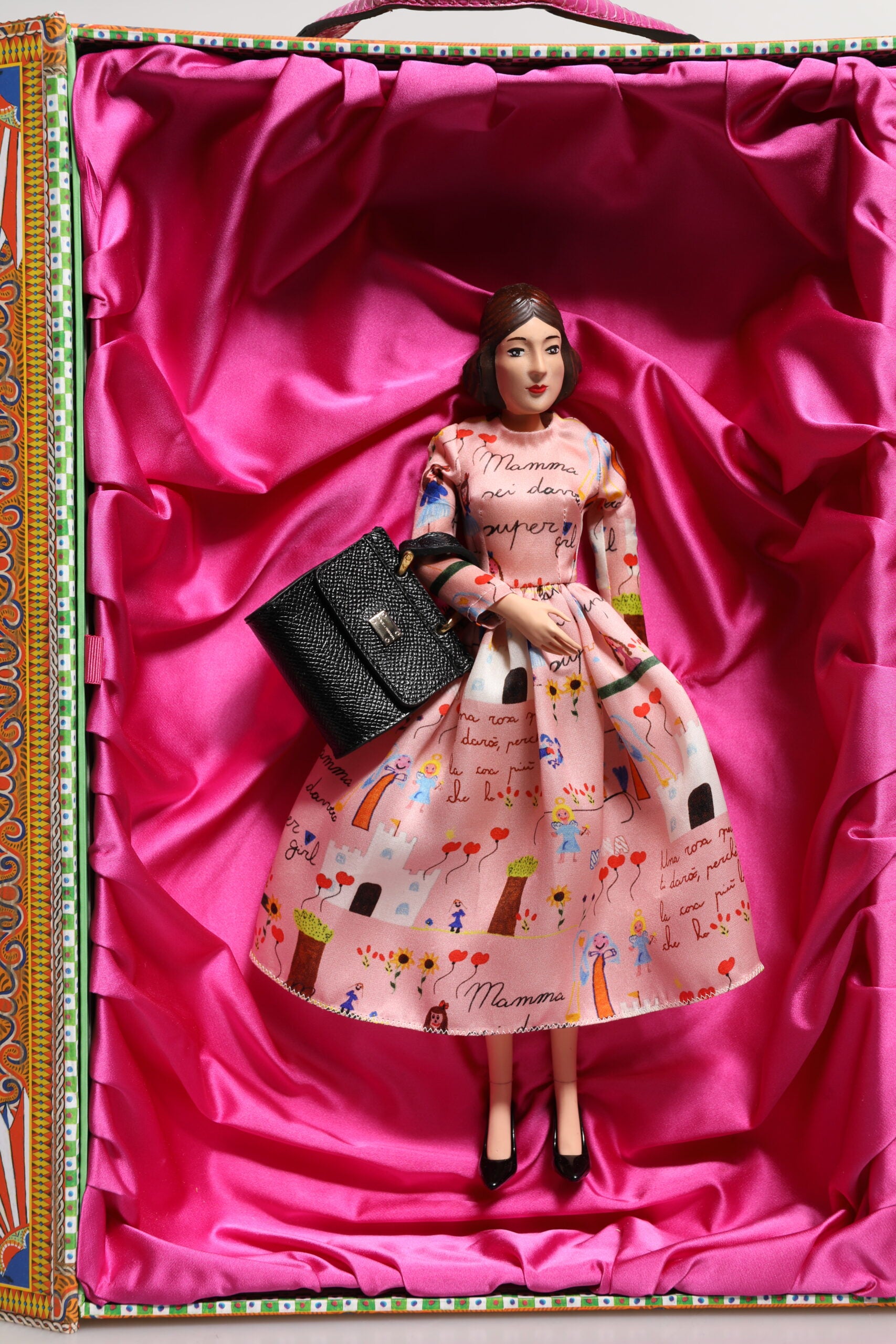 Pink Dress Ceramic Porcelain Fashion Leather Sicily Dolls