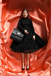 Black Dress Ceramic Porcelain Fashion Leather Sicily Dolls