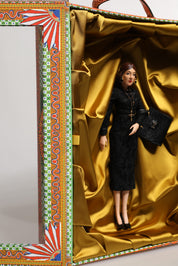 Black Dress Ceramic Porcelain Fashion Leather Sicily Dolls
