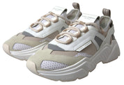 Sneakers White Beige Leather Sport DAYMASTER Shoes