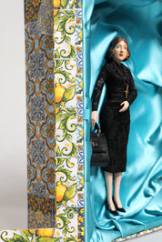 Black Dress MARIA Porcelain Fashion Show Leather Sicily Dolls