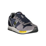 Blue Leather Men Sneaker
