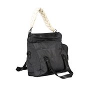 Black Polyester Women's Handbag