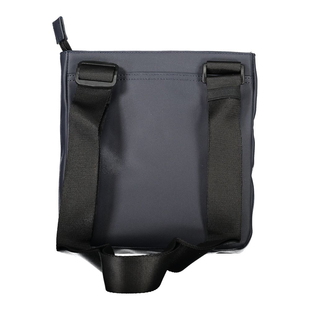 Navy Polyurethane Men's Shoulder Bag