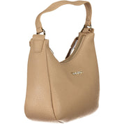 Beige Polyurethane Women's Bag