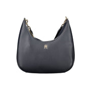 Blue Polyester Women Shoulder Bag