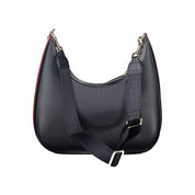 Blue Polyester Women Shoulder Bag