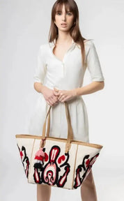 73BS9NA01 BORSE SHOPPING V73 Cuoio/Rosso 0000000331 - UNICA / Cuoio/Rosso - BORSE SHOPPING