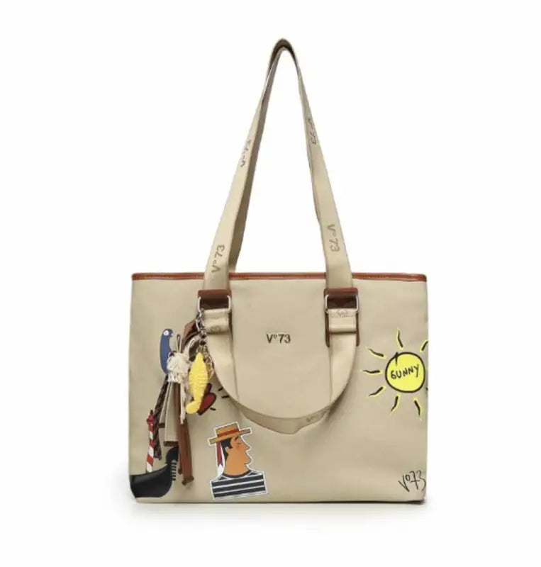 73BS9TZ01C BORSE SHOPPING V73 Beige 0000000306 - UNICA / Beige - BORSE SHOPPING