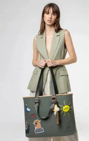 73BS9TZ01C BORSE SHOPPING V73 Verde 0000000306 - UNICA / Verde - BORSE SHOPPING
