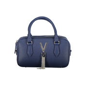 Blue Polyurethane Women's Bag