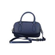 Blue Polyurethane Women's Bag