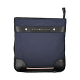 Blue Polyurethane Men's Shoulder Bag