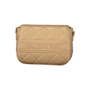 Beige Polyurethane Women Handbag