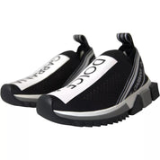 Dolce & Gabbana Black White Slip On Sorrento Sneakers Shoes Dolce & Gabbana