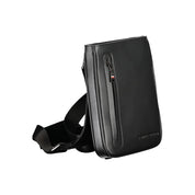 Black Polyurethane Men's Shoulder Bag