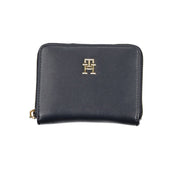 Blue Polyurethane Women Wallet