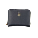 Blue Polyurethane Women Wallet