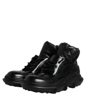 Black Leather Casual Mens Ankle Boots Shoes